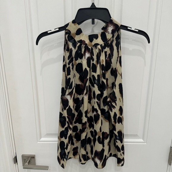 Leopard High-neck Party blouse  *Size small* Never worn! - Picture 1 of 4